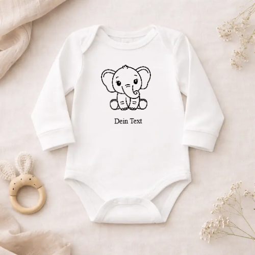 Personalisierter Babybody oder Bügelfolie mit Wunschdesign