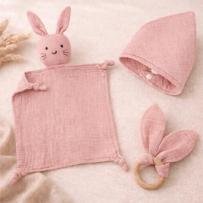 Baby Schmusetuch Set - handgemacht & mit unterschiedlichen Wunschtexten